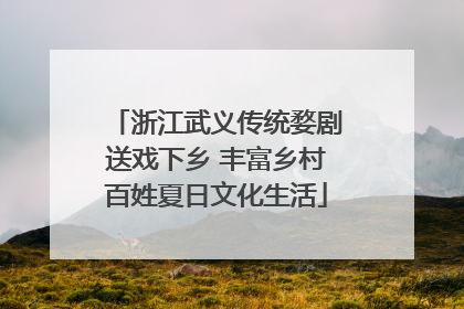 浙江武义传统婺剧送戏下乡 丰富乡村百姓夏日文化生活