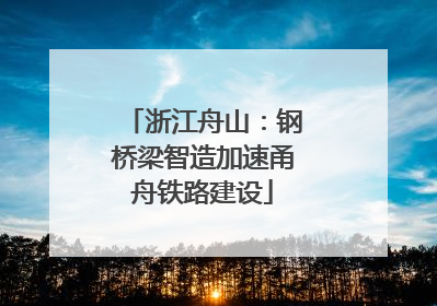 浙江舟山：钢桥梁智造加速甬舟铁路建设