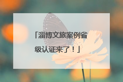 淄博文旅案例省级认证来了！