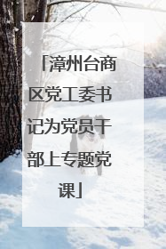 漳州台商区党工委书记为党员干部上专题党课