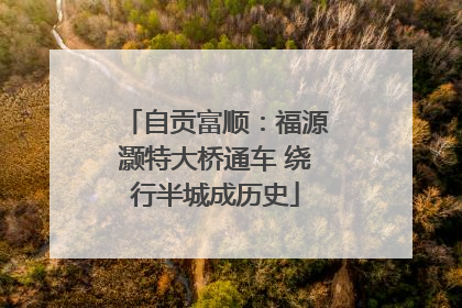 自贡富顺：福源灏特大桥通车 绕行半城成历史
