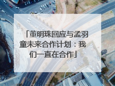 董明珠回应与孟羽童未来合作计划：我们一直在合作