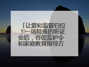 让爱和监管归位！一场特殊的听证会后，督促监护令和家庭教育指导方案同时送达