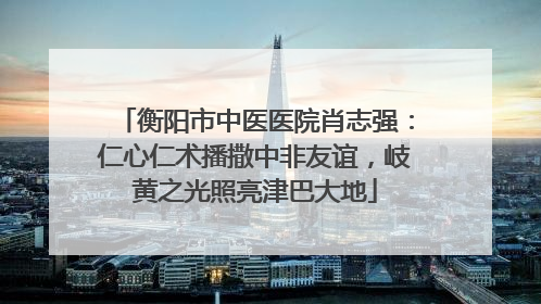 衡阳市中医医院肖志强：仁心仁术播撒中非友谊，岐黄之光照亮津巴大地