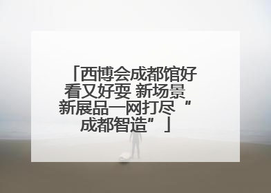 西博会成都馆好看又好耍 新场景新展品一网打尽“成都智造”
