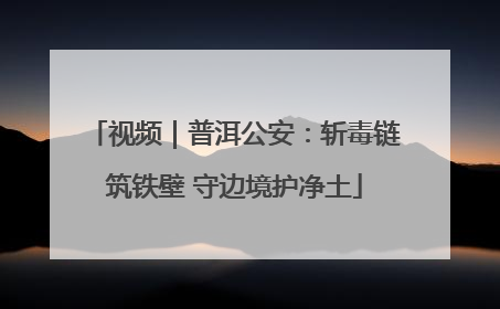 视频｜普洱公安：斩毒链筑铁壁 守边境护净土