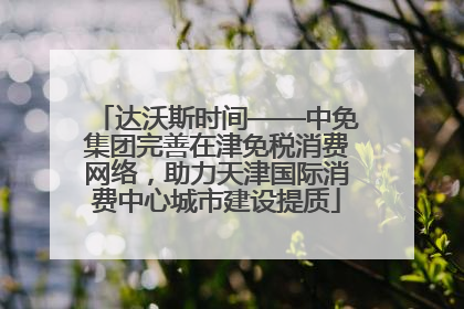 达沃斯时间——中免集团完善在津免税消费网络，助力天津国际消费中心城市建设提质