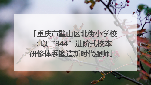 重庆市璧山区北街小学校：以“344”进阶式校本研修体系锻造新时代强师