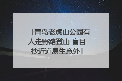 青岛老虎山公园有人走野路登山 盲目抄近道易生意外