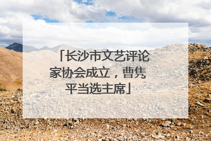 长沙市文艺评论家协会成立，曹隽平当选主席