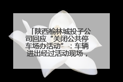 陕西榆林城投子公司回应“关闭公共停车场办活动”：车辆进出经过活动现场，为安全临时关闭