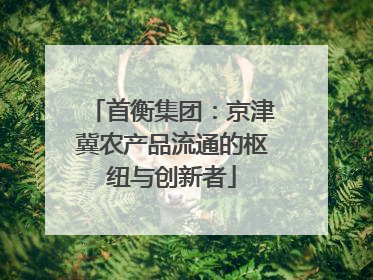 首衡集团：京津冀农产品流通的枢纽与创新者