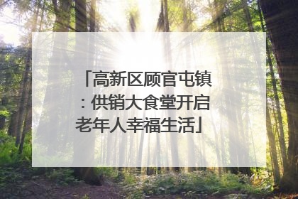 高新区顾官屯镇：供销大食堂开启老年人幸福生活