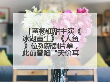 黄杨钿甜主演《冰湖重生》《人鱼》位列新剧片单，此前曾陷“天价耳环”风波