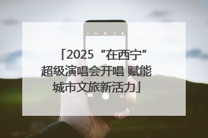 2025“在西宁”超级演唱会开唱 赋能城市文旅新活力
