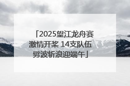 2025望江龙舟赛激情开桨 14支队伍劈波斩浪迎端午