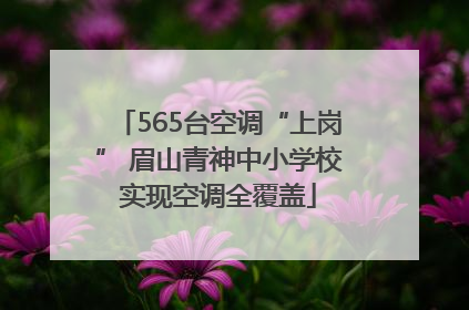 565台空调“上岗” 眉山青神中小学校实现空调全覆盖