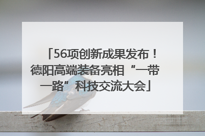 56项创新成果发布！德阳高端装备亮相“一带一路”科技交流大会