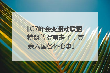 G7峰会变渡劫联盟，特朗普提前走了，其余六国各怀心事