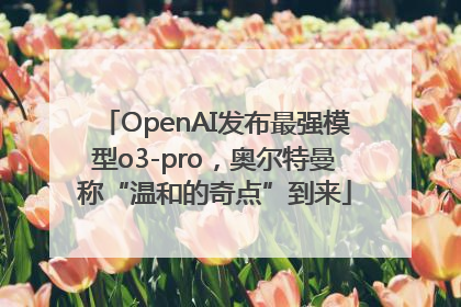 OpenAI发布最强模型o3-pro，奥尔特曼称“温和的奇点”到来